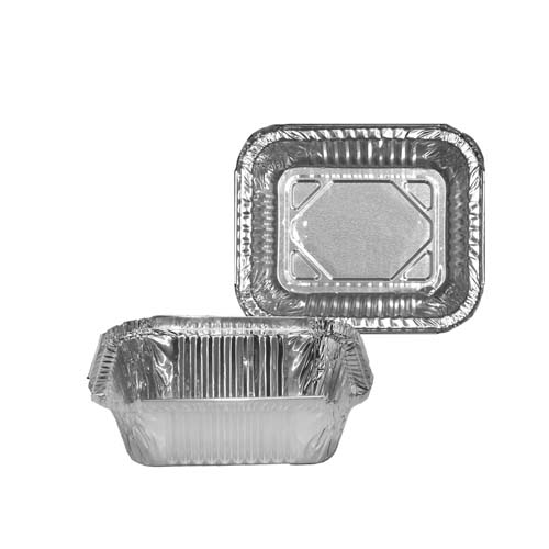 Chef Elite - Oblong Aluminum Containers - 14.5cm x 12cm x 4.3cm - 1lb - 7.5g