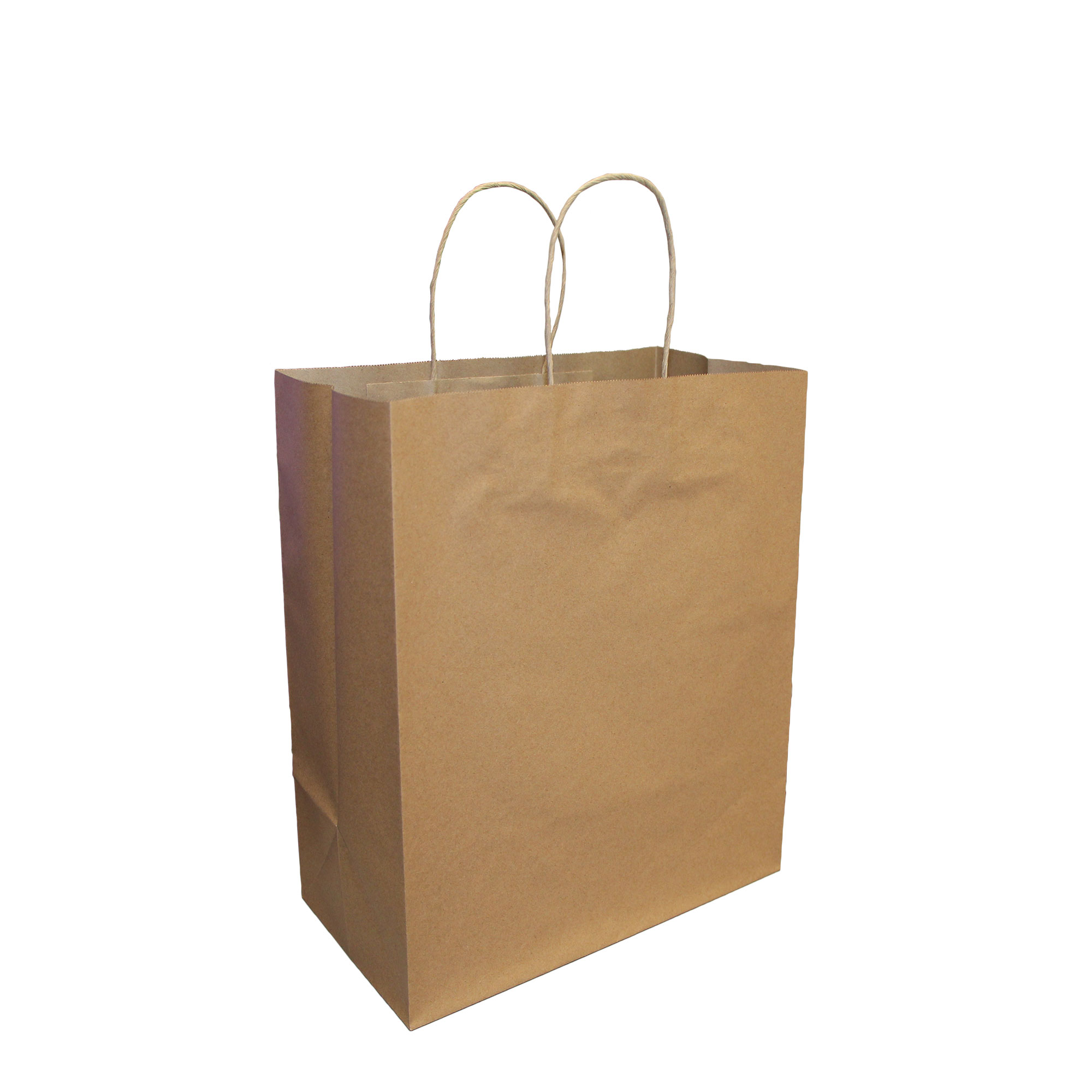 Viro - Paper Shopping Bags with Twisted Handles - 8.25" x 4.75" x 10.5" - 100 GSM - Kraft