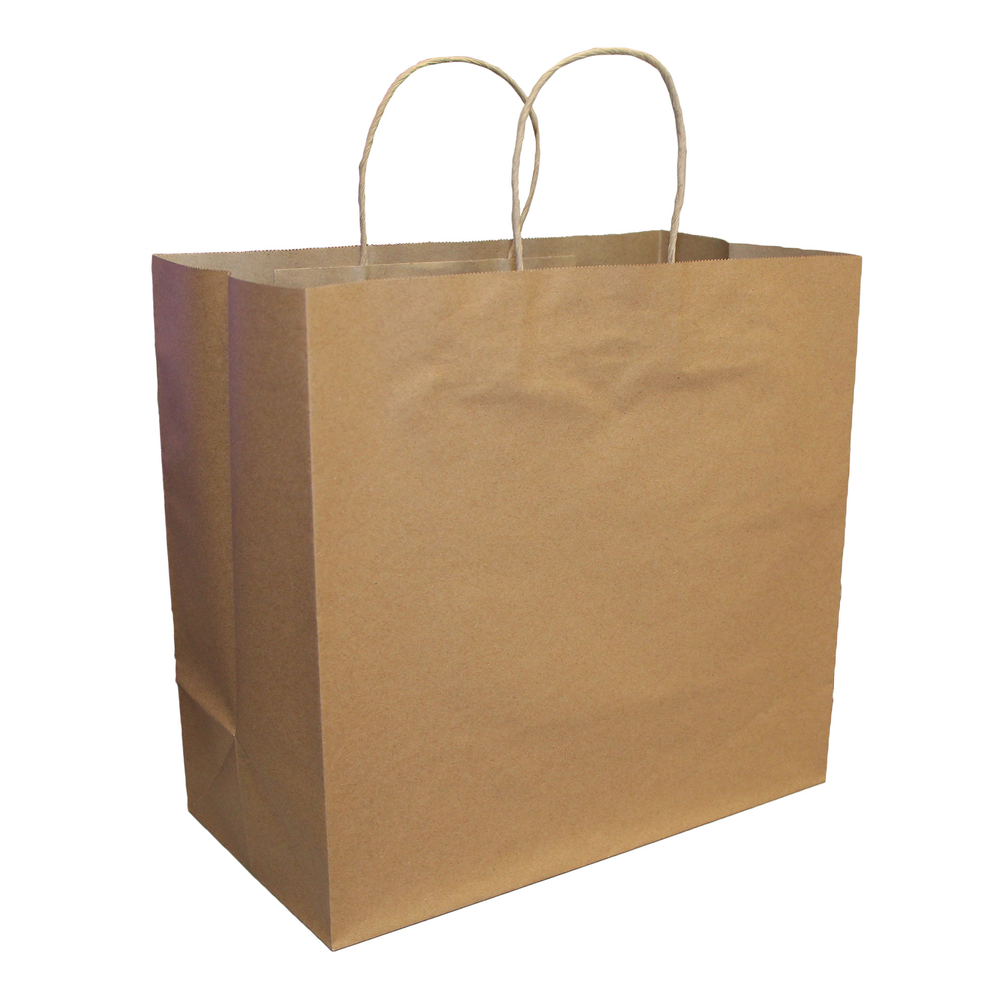 Viro - Paper Shopping Bags with Twisted Handles - 14" x 10" x 15.5" - 100 GSM - Kraft