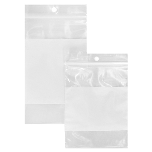 Resealable Poly Bag 2 3" x 4" Regular Duty White Block Dorfin
