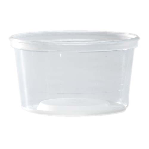 Plastic Containers - 12oz - Polypropylene - Clear