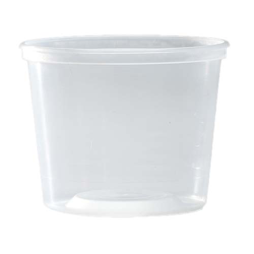 Plastic Containers - 16oz - Polypropylene - Clear