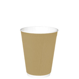 Table Accents - Triple Wall Insulated Coffee Cups - 4oz - Kraft