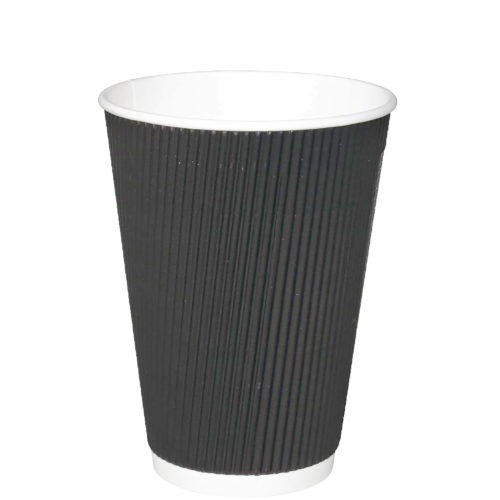 Table Accents - Triple Wall Insulated Coffee Cups - 10oz - Black