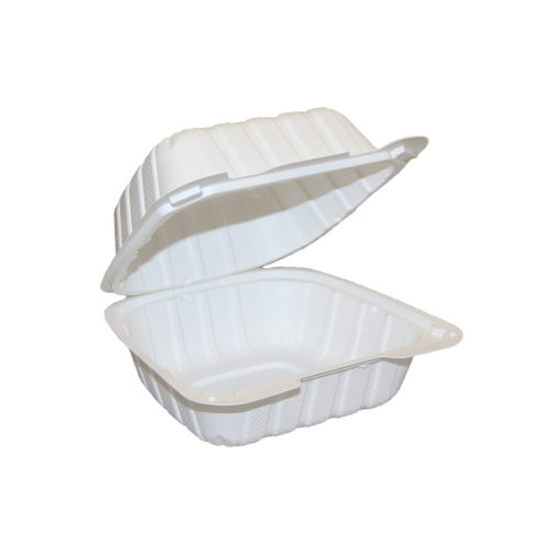 Table Accents - Mineral Filled Polypropylene (MFPP) Hinged Containers - 6" x 6" x 3"