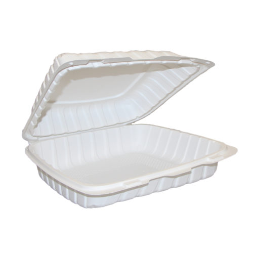 Table Accents - Mineral Filled Polypropylene (MFPP) Hinged Containers - 9" x 6" x 3"