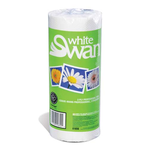 White Swan - Household Towels - 10.9" x 8" - 2 ply - 80 Sheets