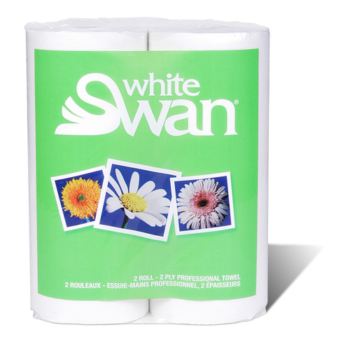 White Swan - Household Towels - 10.9" x 8" - 2 ply - 80 Sheets - 2Pk