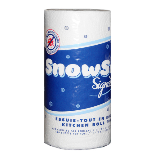 Snow Soft Signature - Essuie-tout  - 11" x 4.5" - 2 épaisseurs - Rouleau jumbo - 420 Feuilles