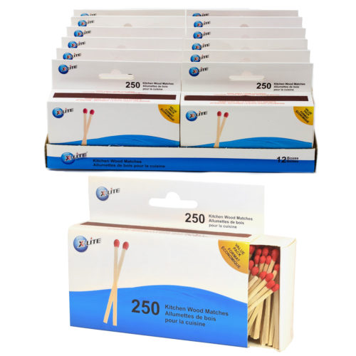X-lite - Kitchen Wood Matches - 3 trays of 12 - 250Pk