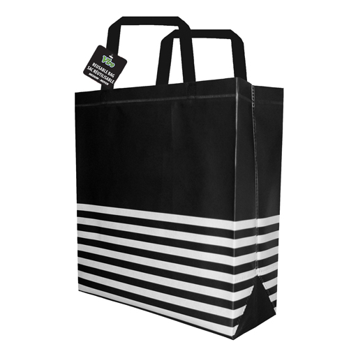 Viro - Reusable Bags - 25cm x 10.5cm x 32cm - Medium - Black & White