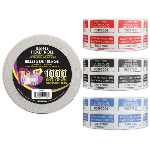Soho - Raffle Ticket Rolls - Admit One - 1000Pk