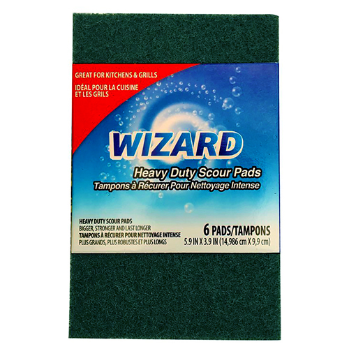 Wizard - Scour Pads - Heavy Duty - 6Pk