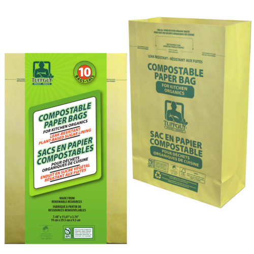 Tuff Guy - Compostable Paper Bags - 7.48" x 11.61" x 3.74" - 10Pk