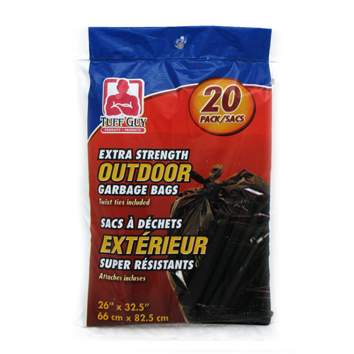 Tuff Guy - Outdoor Bags - 26" x 32.5" - Black - 20Pk