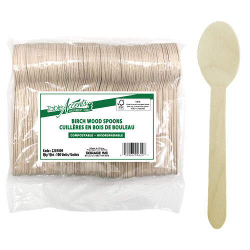 Table Accents - Birch Wood Tea Spoons