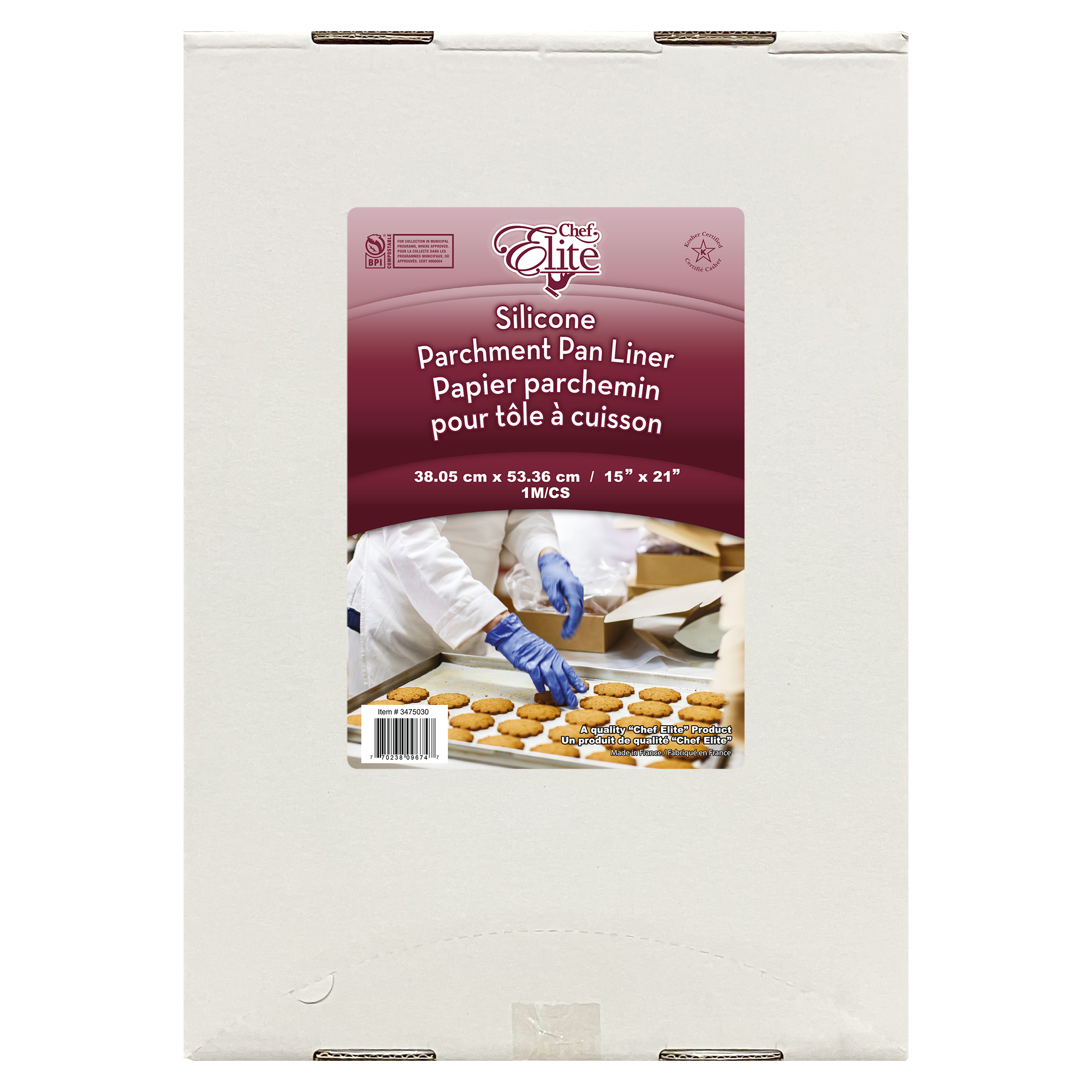 Chef Elite - Silicone Parchment Pan Liner - 15" x 21" - 41 GSM