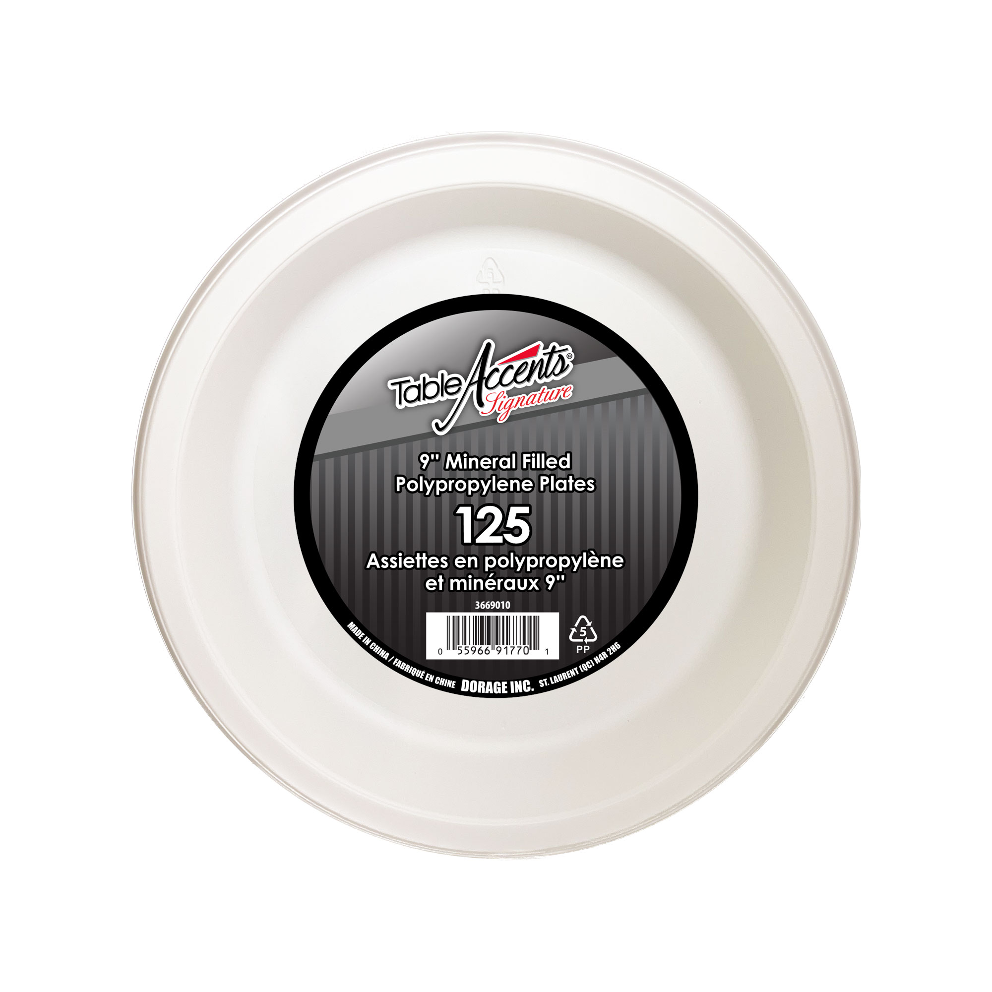 Table Accents Signature - Mineral Filled Polypropylene (MFPP) Plates - 9"