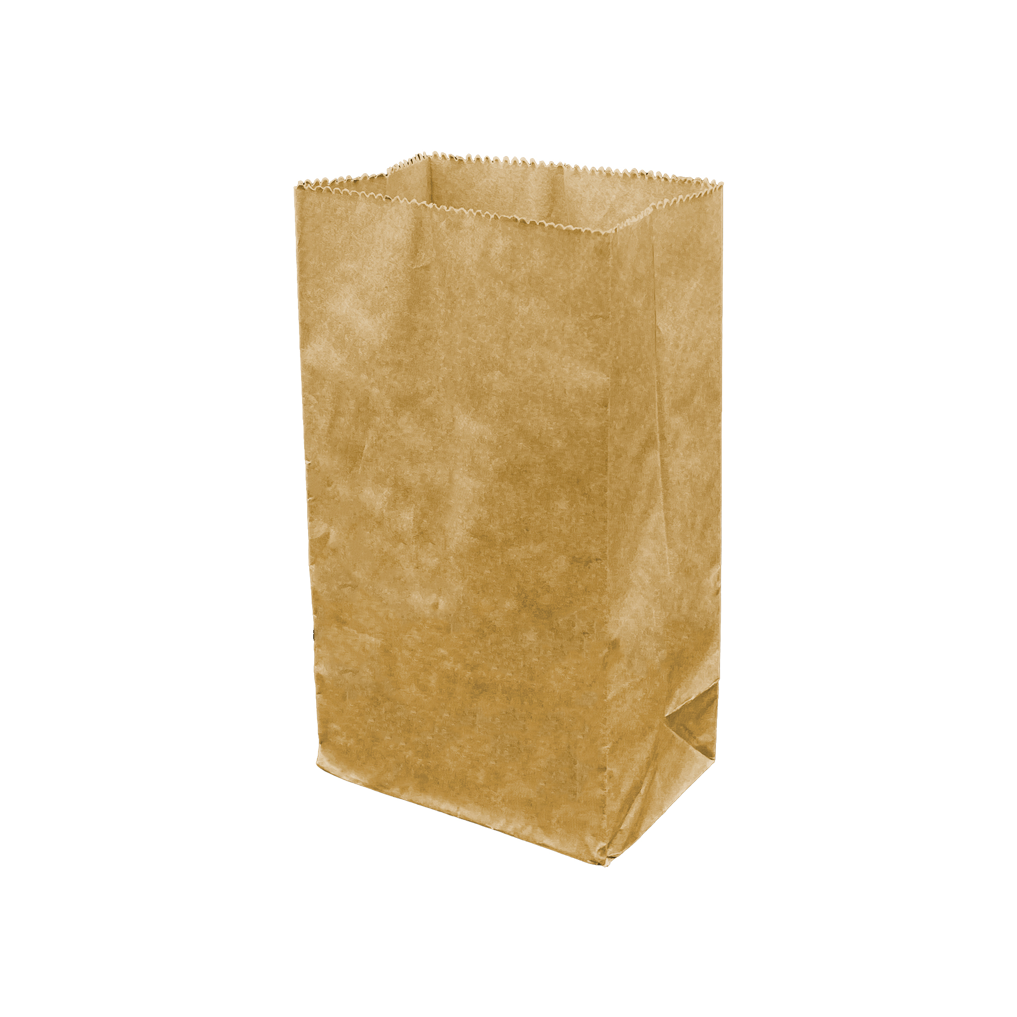 Viro - Double Wall French Fry Paper Bags - 3.5" x 2.25" x 5.75" - 3/4lb - Kraft